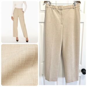 Aritzia Babaton Agency Pants High Rise Trousers Heather Oat Beige Size 12